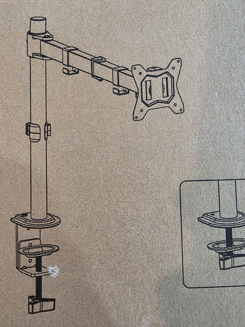 Computer Single Monitor Desk Mount Arm for 13-32 Inch Screen 2291T Huanuo